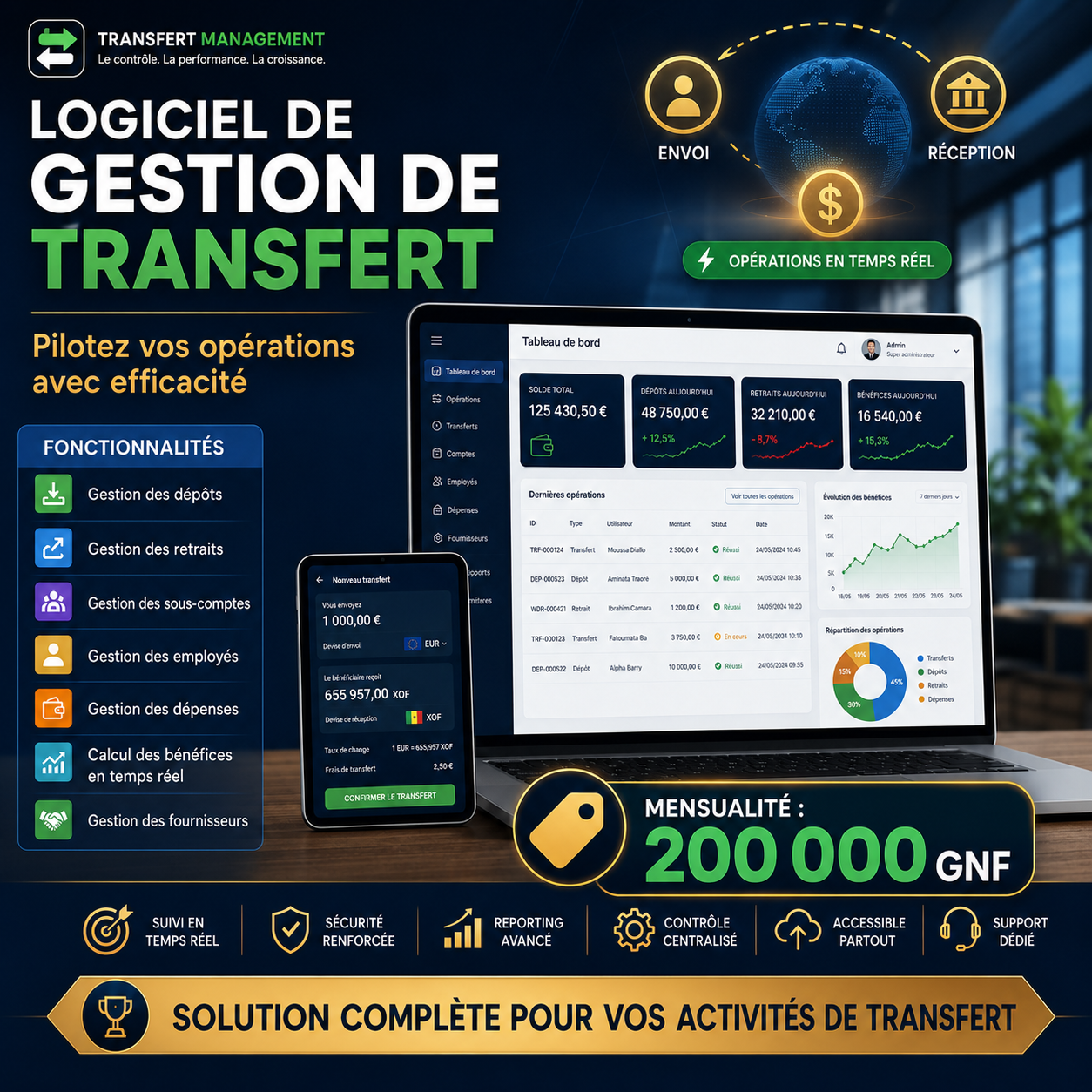 Gestion des transferts
